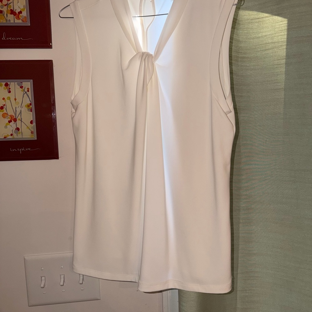 Tommy Hilfiger White Sleeveless Blouse